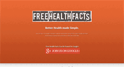 Desktop Screenshot of freehealthfacts.com