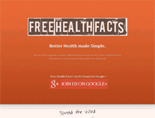 Tablet Screenshot of freehealthfacts.com